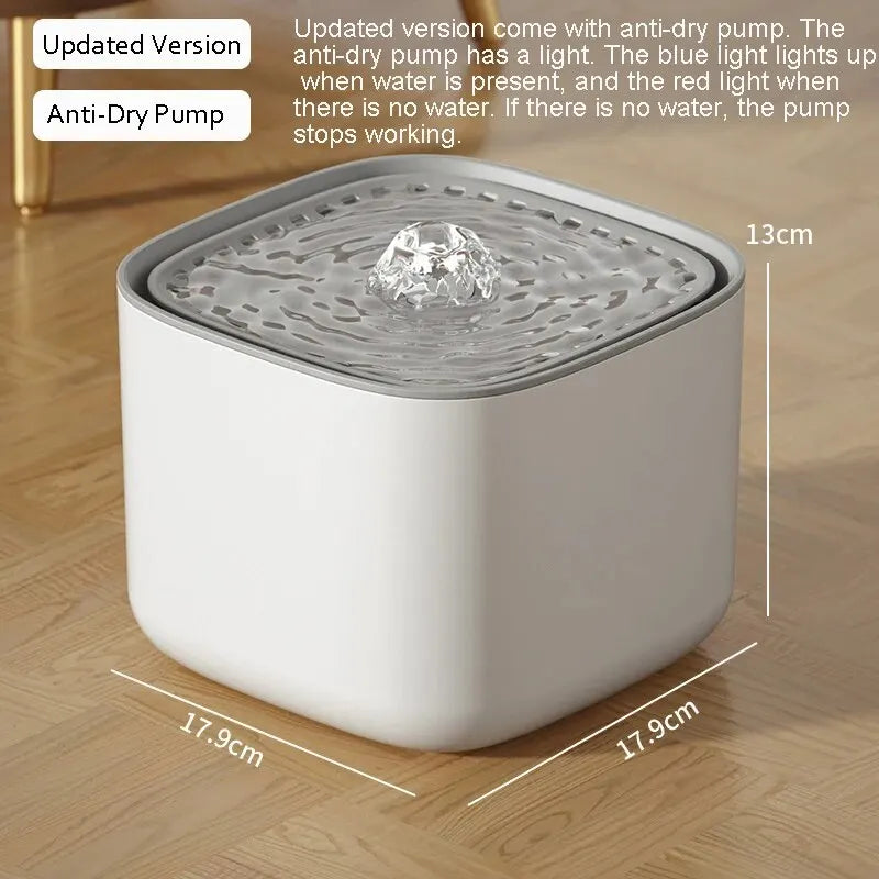 3L USB Filtered Water Fountain for Dogs & Cats