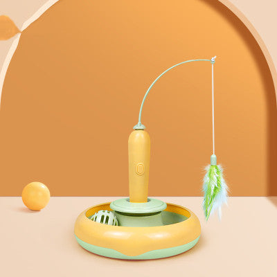 Feather Turntable Toy — Self-Play for Cats
