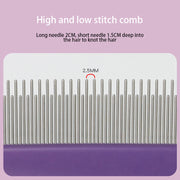 Pet Comb High and Low Needle Hair Removal Flea Comb Comb Comb Cat Dog Long and Short Needle Open Knot Beauty Comb