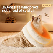 Soft Comfortable Cat Nest Cave Sleeping Bag Washable Cat Nest Self-Warming and Cozy Winter Cat Beds