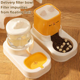 Kimpets Pet Cat Automatic Drinking Water Feeder Large Capacity Water Dispenser Dry Wet Separation Food Container Cat Dog Bowl