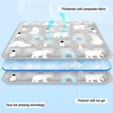 Summer Pet Cooling Pad Ice Crystal Gel Cool Down Cat To Dog Pet Grasp Bed Resistance Collapsible Rectangle Pad Accessories