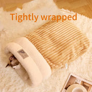 Soft Comfortable Cat Nest Cave Sleeping Bag Washable Cat Nest Self-Warming and Cozy Winter Cat Beds