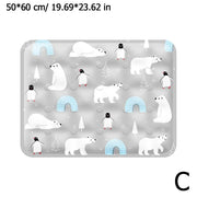 Summer Pet Cooling Pad Ice Crystal Gel Cool Down Cat To Dog Pet Grasp Bed Resistance Collapsible Rectangle Pad Accessories