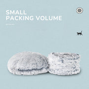 2 in 1 Funny Cat Beds Interactive Play Winter Warm Plush Donut Cat Tunnel Bed