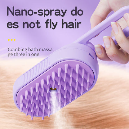 USB Rechargeable Cat Comb Pet Care Cleaning Massage Remover Electric Spray Massage Comb Brush Pet Grooming Brush with Water Tank