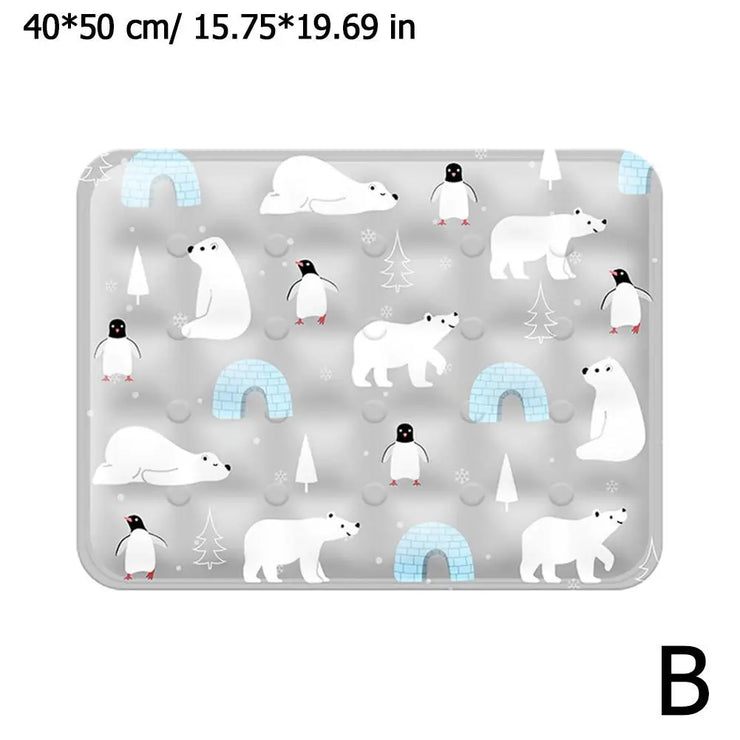 Summer Pet Cooling Pad Ice Crystal Gel Cool Down Cat To Dog Pet Grasp Bed Resistance Collapsible Rectangle Pad Accessories