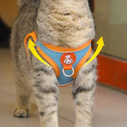 Pet dog leash traction rope reflective chest and back dog leash small dog leash cat leash anti loosening not strangling the neck