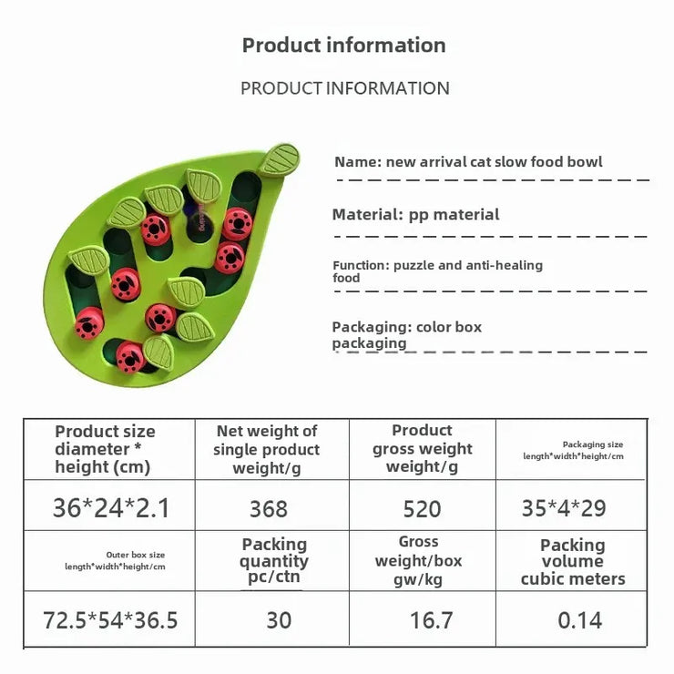 Cross-Border Pet Bowl Cat Slow Feeding Bowl Pet Educational Tool For Cats Amazon Best Seller New Model Dog Bowl Plastic Material
