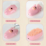Cartoon Design Pet Brush Electric Cat Grooming Brush with Self Feature for Massage Removing Loose Hair 3 1 Steamy Cat Brush Hot