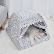 Cat Kennel Summer Cat Tent Cat House Semi Enclosed Pet Bed Four Seasons Dog Kennel Villa Bed Supplies
