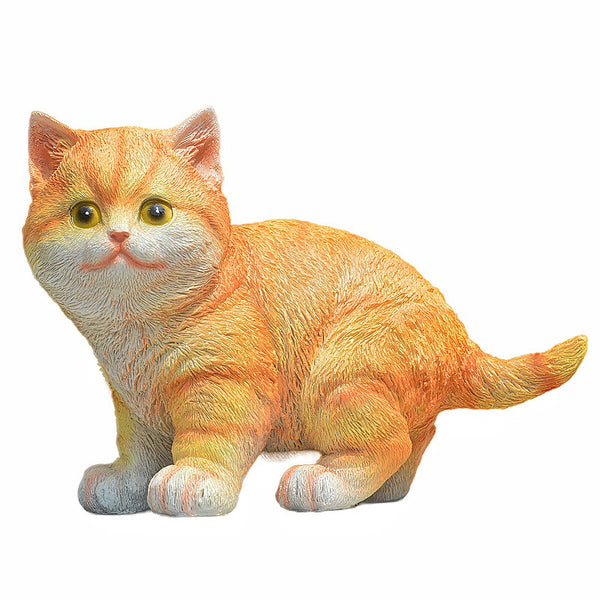 Outdoor cat ornament resin