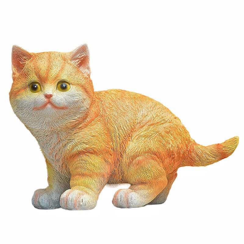 Outdoor cat ornament resin