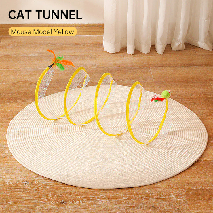 New Pet Products S-shaped Cat Tunnel Toy Foldable Channel Self Hi Cat Toy