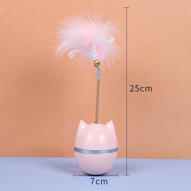 Hot selling feathers, cartoon cat eggs, tumbler toys, voice toys, cartoon cat toys