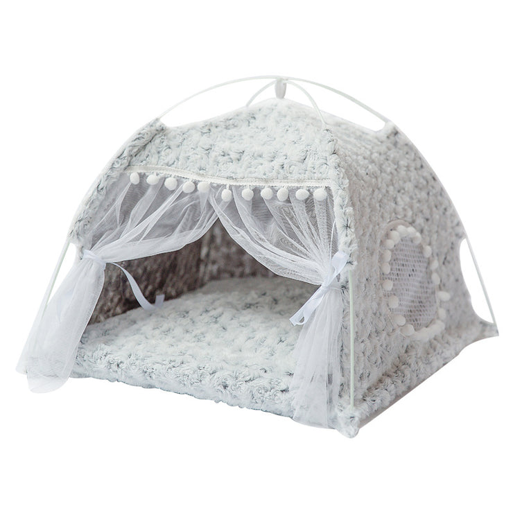 Cat Kennel Summer Cat Tent Cat House Semi Enclosed Pet Bed Four Seasons Dog Kennel Villa Bed Supplies