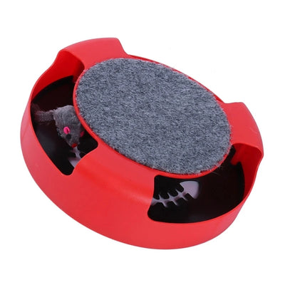 Rotating Cat Wheel Puzzle Game Fun Plate Mouse Teasing Cat Toy Shadowless Little Mouse Cat Toy Pet Supplies