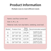 Summer Four Corner Tent Cat House Foldable Cat House Semi Closed Dog House Removable Pet Supplies