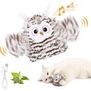 Cat Toys Rechargeable Flapping Bird Sparrow Touch Activated Kitten Toy Interactive Cat Exercise Toys for All Breeds Cat Kicker