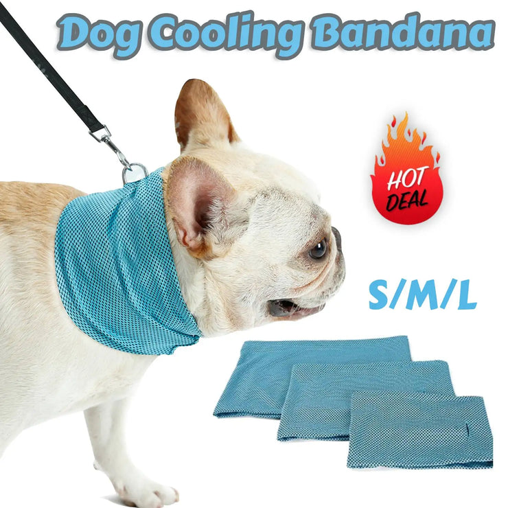 Dog Cooling Bandana Ice Pet Cooling Collar for Hiking Traveling Pet Supplies
